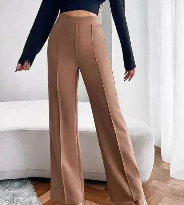Loose Straight Pants Women High Waist Casual Trousers - www.Shopthatapp.com