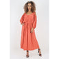 Robe longue en coton avec ceinture Luna