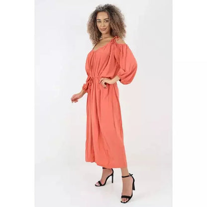 Robe longue en coton avec ceinture Luna