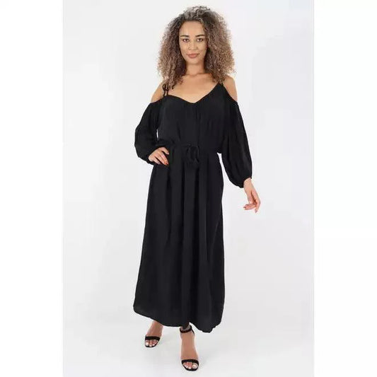 Robe longue en coton avec ceinture Luna
