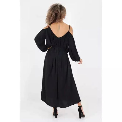 Robe longue en coton avec ceinture Luna