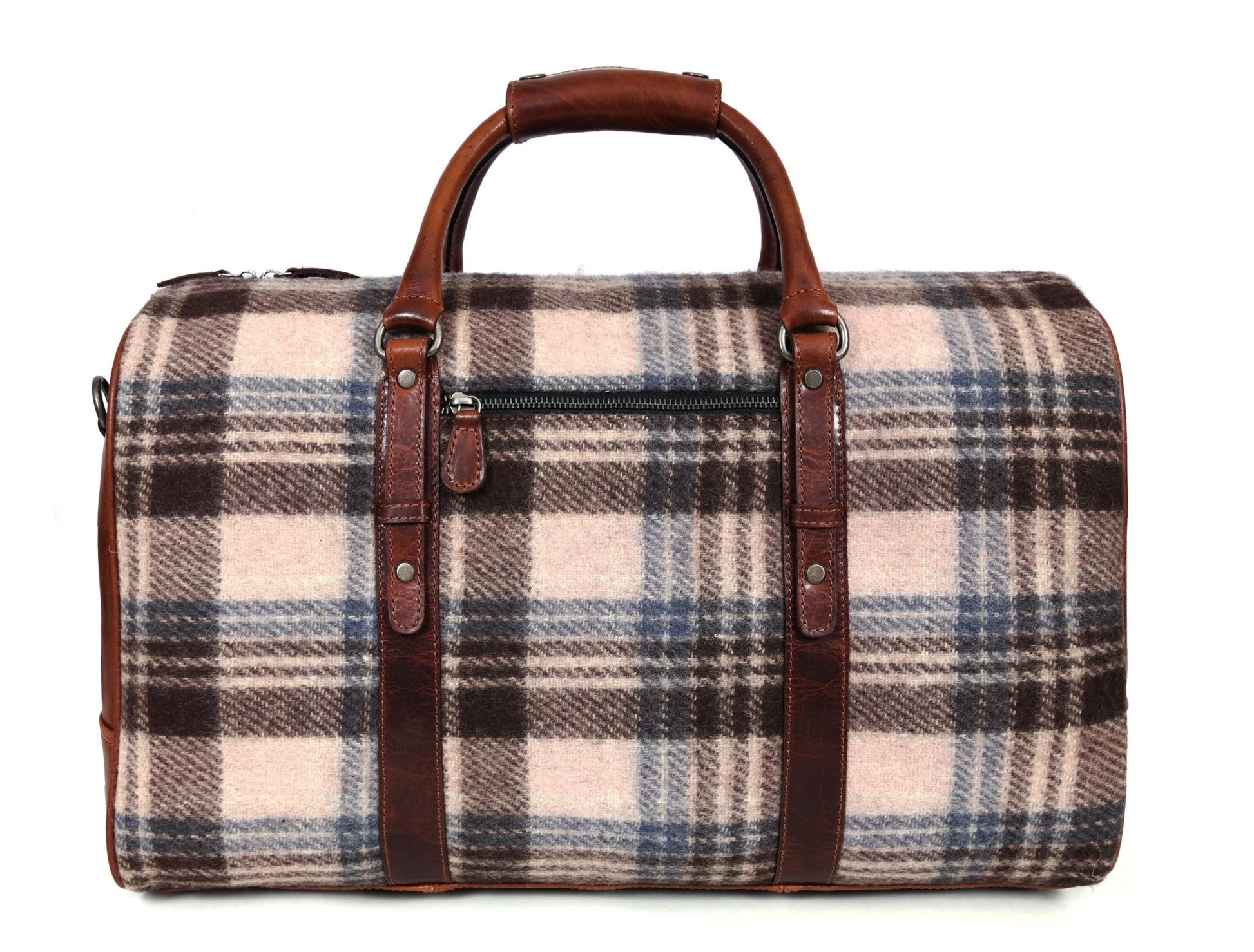 Manchester Leather & Tweed Duffle Bag - www.Shopthatapp.com