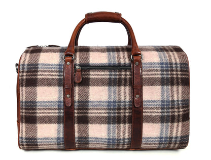 Manchester Leather & Tweed Duffle Bag - www.Shopthatapp.com