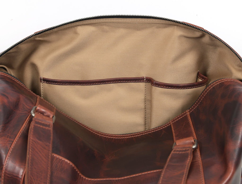 Manhattan - Leather Duffle Bag - www.Shopthatapp.com