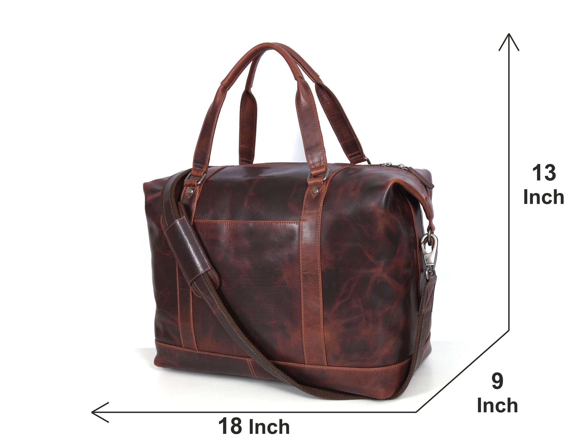 Manhattan - Leather Duffle Bag - www.Shopthatapp.com