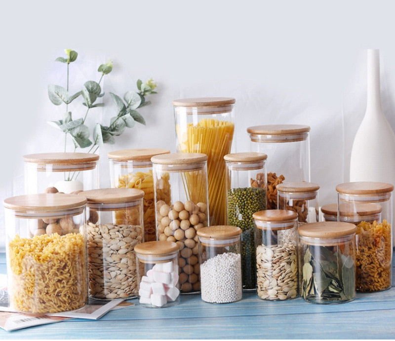 Mason Glass Storage Containers - www.Shopthatapp.com