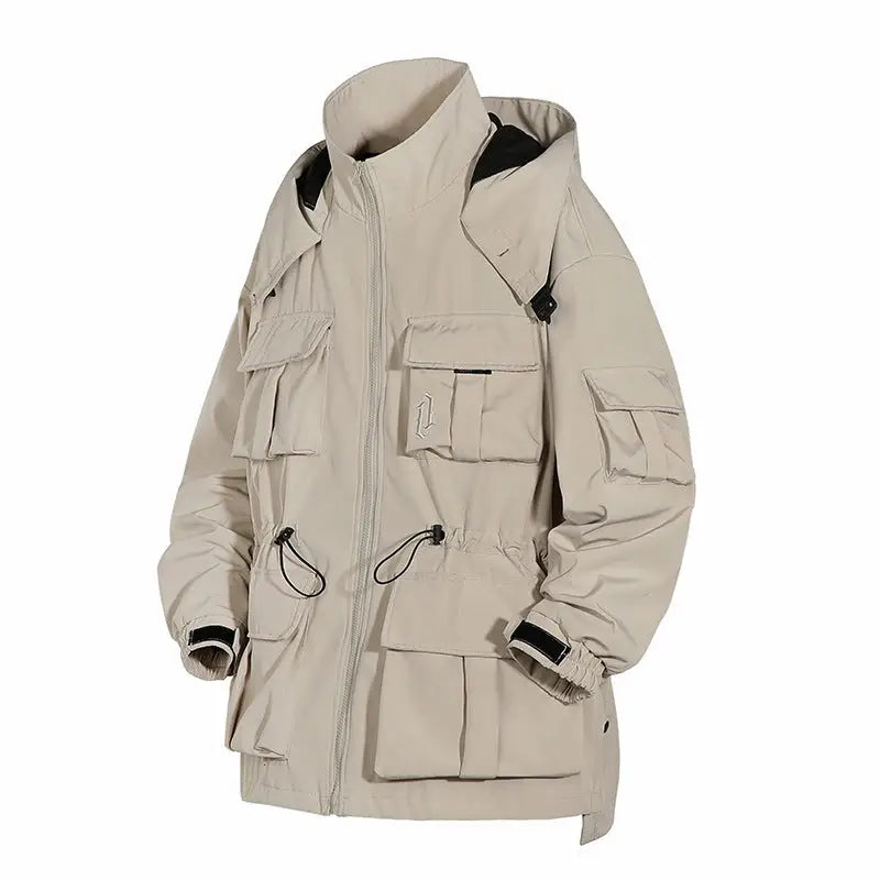 Men And Women With Standing Collars Large Pockets And Hooded Jackets - www.Shopthatapp.com