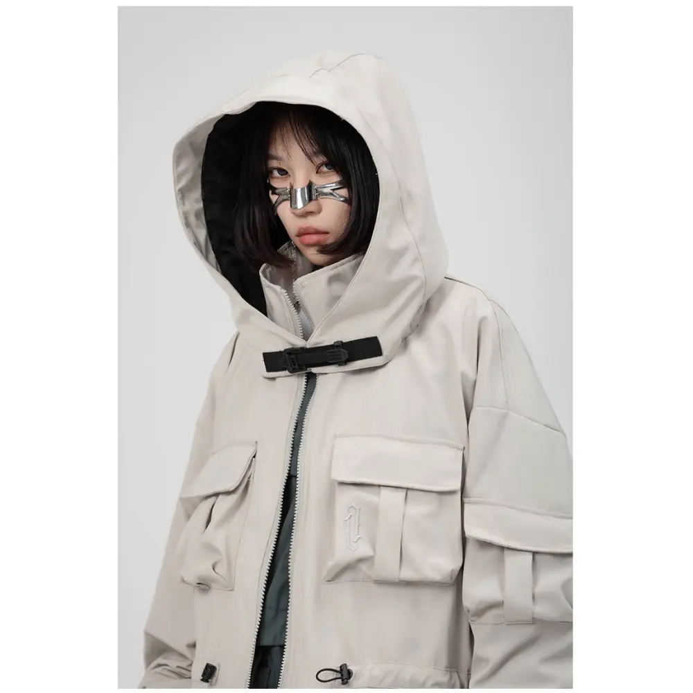 Men And Women With Standing Collars Large Pockets And Hooded Jackets - www.Shopthatapp.com