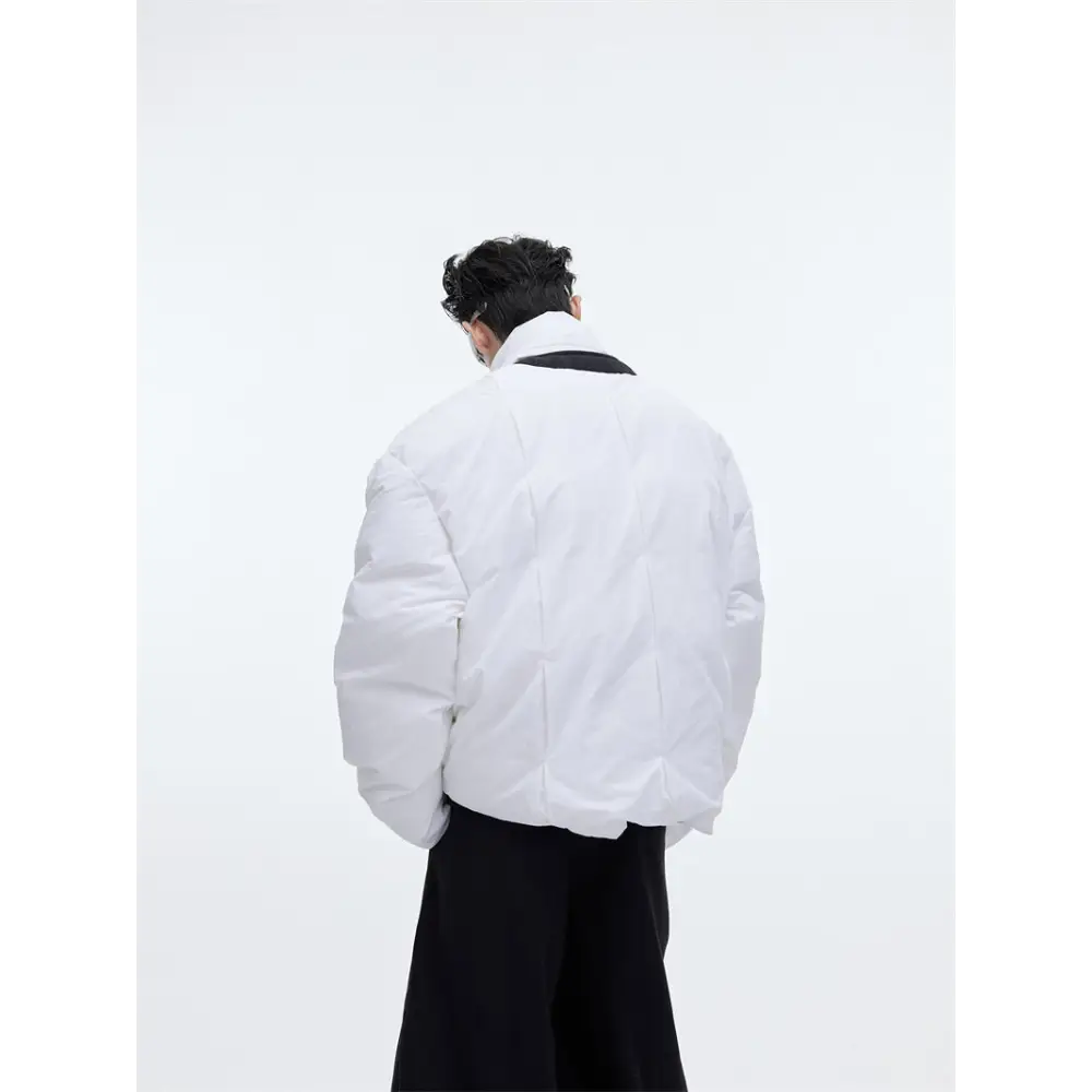 Men Design Cotton-padded Jackets With Scarves - www.Shopthatapp.com