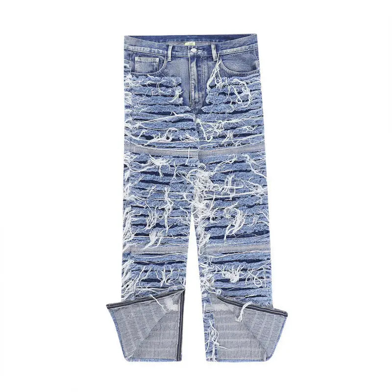 Men Fashion Brands Washed Old Three-dimensional Irregular Coat - www.Shopthatapp.com