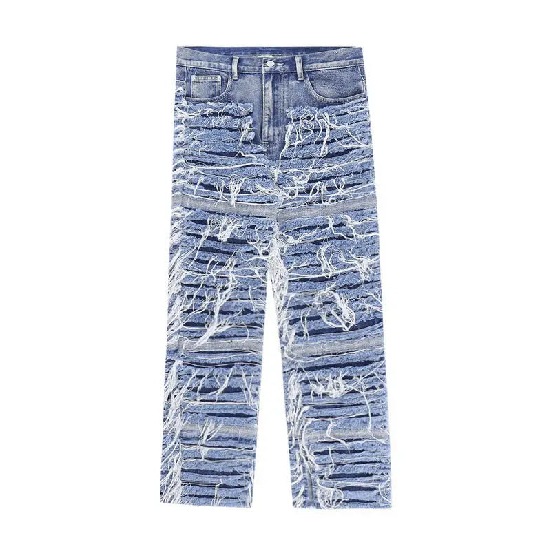 Men Fashion Brands Washed Old Three-dimensional Irregular Coat - www.Shopthatapp.com