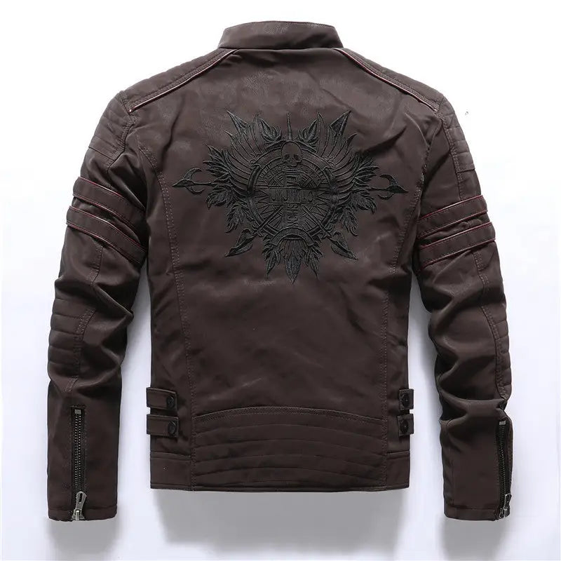 Men Fashion Pu Leather Jackets Coats - www.Shopthatapp.com