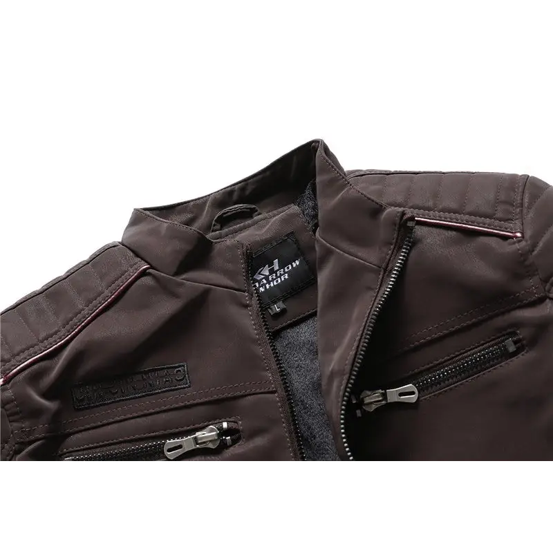 Men Fashion Pu Leather Jackets Coats - www.Shopthatapp.com
