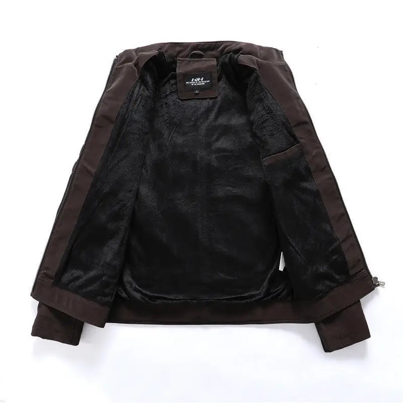 Men Fashion Pu Leather Jackets Coats - www.Shopthatapp.com