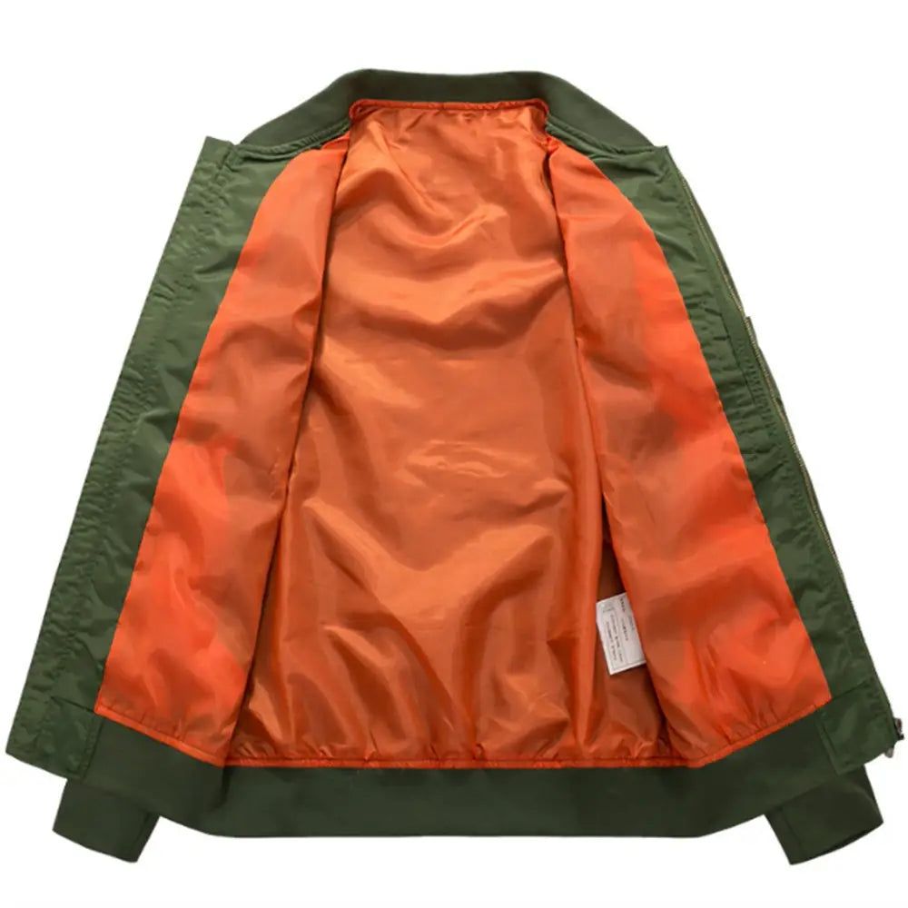 Men Jacket New Fashion Casual Men Coat Pilot Bomber Jacket Solid Stand Collar Male Brand Jackets - www.Shopthatapp.com