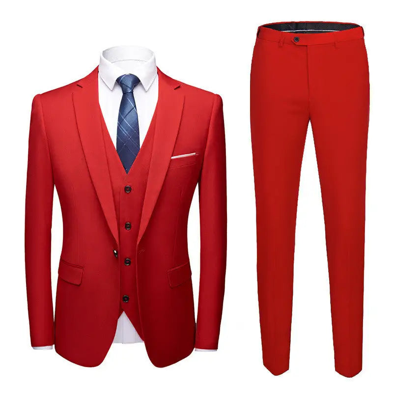 1 Button Jacket  Men's 3-piece suit – perfect for weddings, office & formal events. - www.Shopthatapp.com