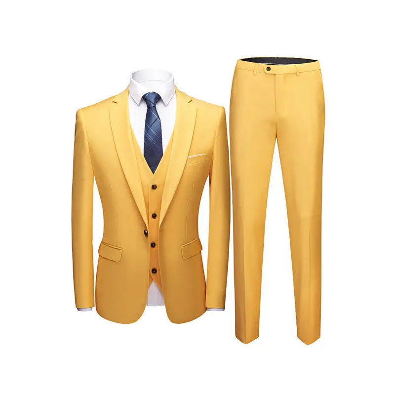 1 Button Jacket  Men's 3-piece suit – perfect for weddings, office & formal events. - www.Shopthatapp.com