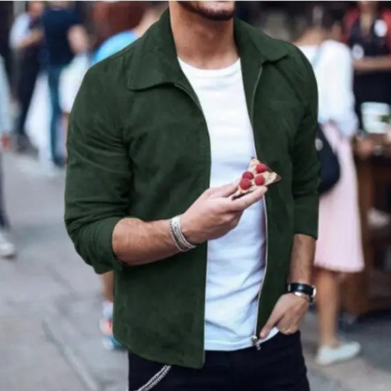 Men Slim Turn down Collar Jackets Fashion Sweatshirt Jacket Tops Casual Coat Outwear - www.Shopthatapp.com