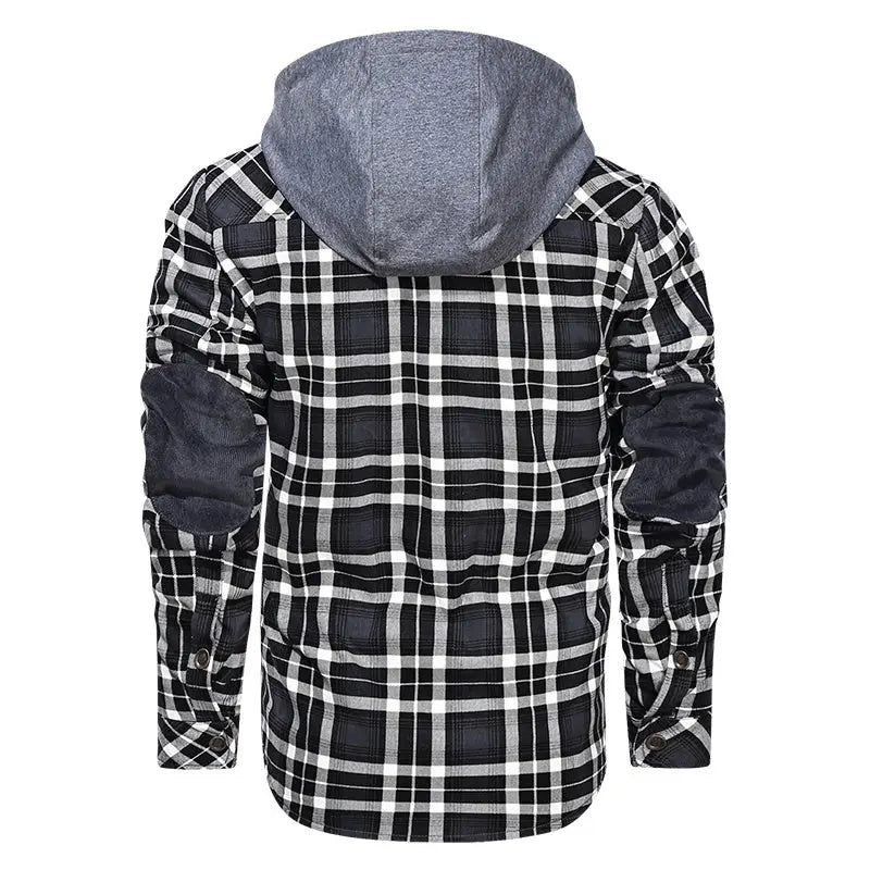 Men Warm Jacket Fleece Thick Men Slim Fit Hooded Jackets - www.Shopthatapp.com