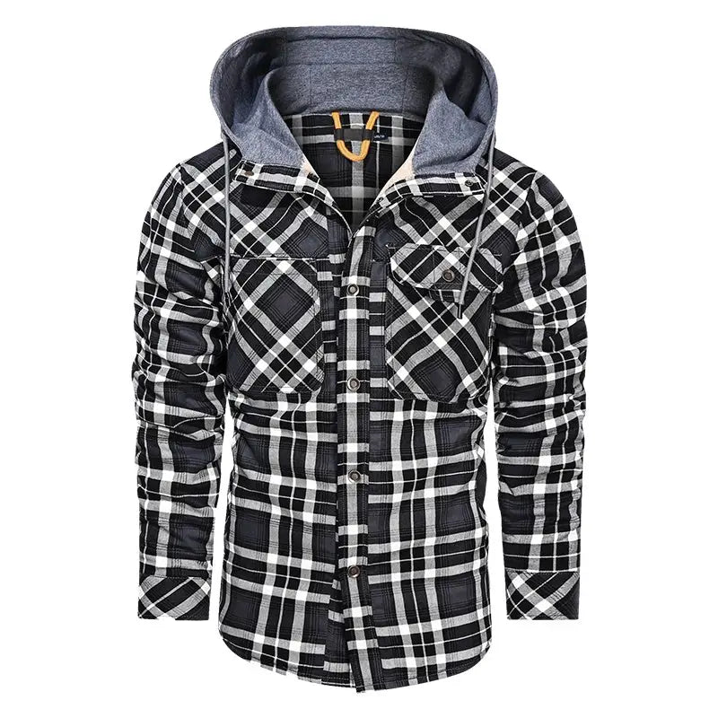 Men Warm Jacket Fleece Thick Men Slim Fit Hooded Jackets - www.Shopthatapp.com