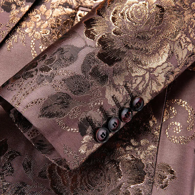 Men's Floral Suit Casual Small Suit Gilding Printed Coat Men - www.Shopthatapp.com