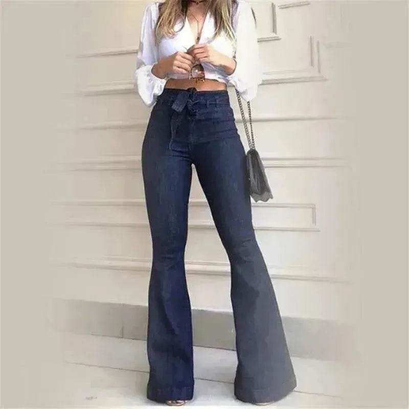 Women Wide Leg Denim Jeans High rise Wide leg bootcut Pants Trouser for Women - www.Shopthatapp.com