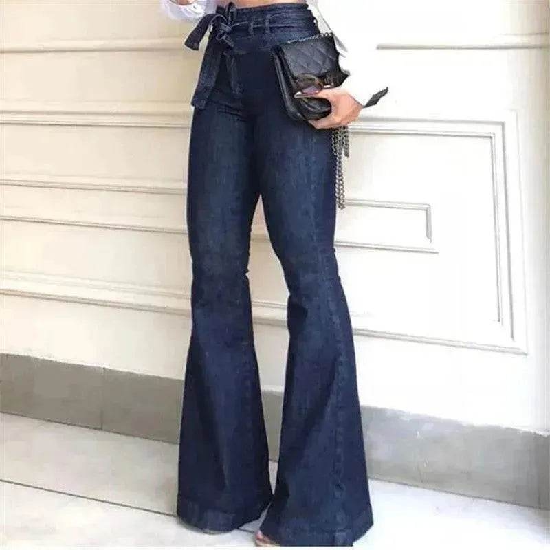 Women Wide Leg Denim Jeans High rise Wide leg bootcut Pants Trouser for Women - www.Shopthatapp.com