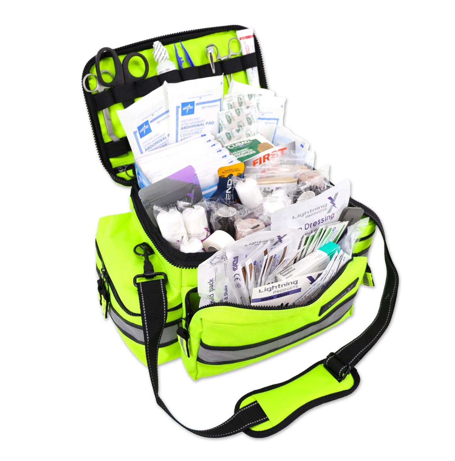Mid - Sized First Responder EMT Bag w/ Basic Fill Kit A - www.Shopthatapp.com