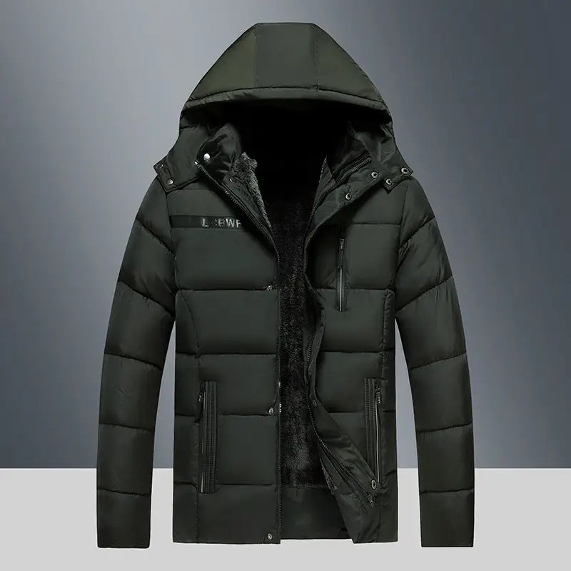 Middle-aged And Elderly Cotton-padded Clothes For Men Fleece-lined Thickened - www.Shopthatapp.com