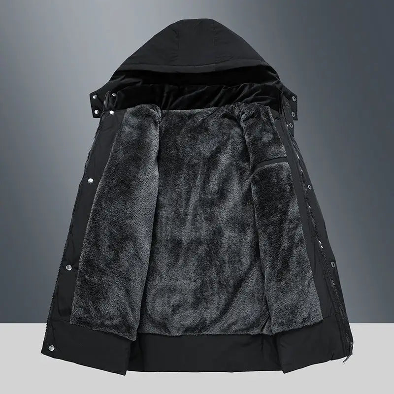 Middle-aged And Elderly Cotton-padded Clothes For Men Fleece-lined Thickened - www.Shopthatapp.com