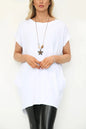 Milla Oversized T-Shirt with Necklace - www.Shopthatapp.com