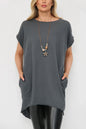 Milla Oversized T-Shirt with Necklace - www.Shopthatapp.com