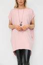 Milla Oversized T-Shirt with Necklace - www.Shopthatapp.com