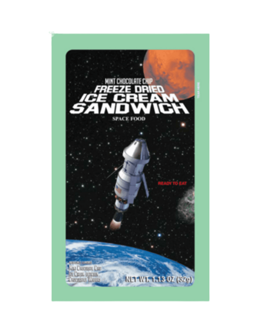 Mint Chocolate Chip Freeze Dried Ice Cream Sandwich Space Food - www.Shopthatapp.com