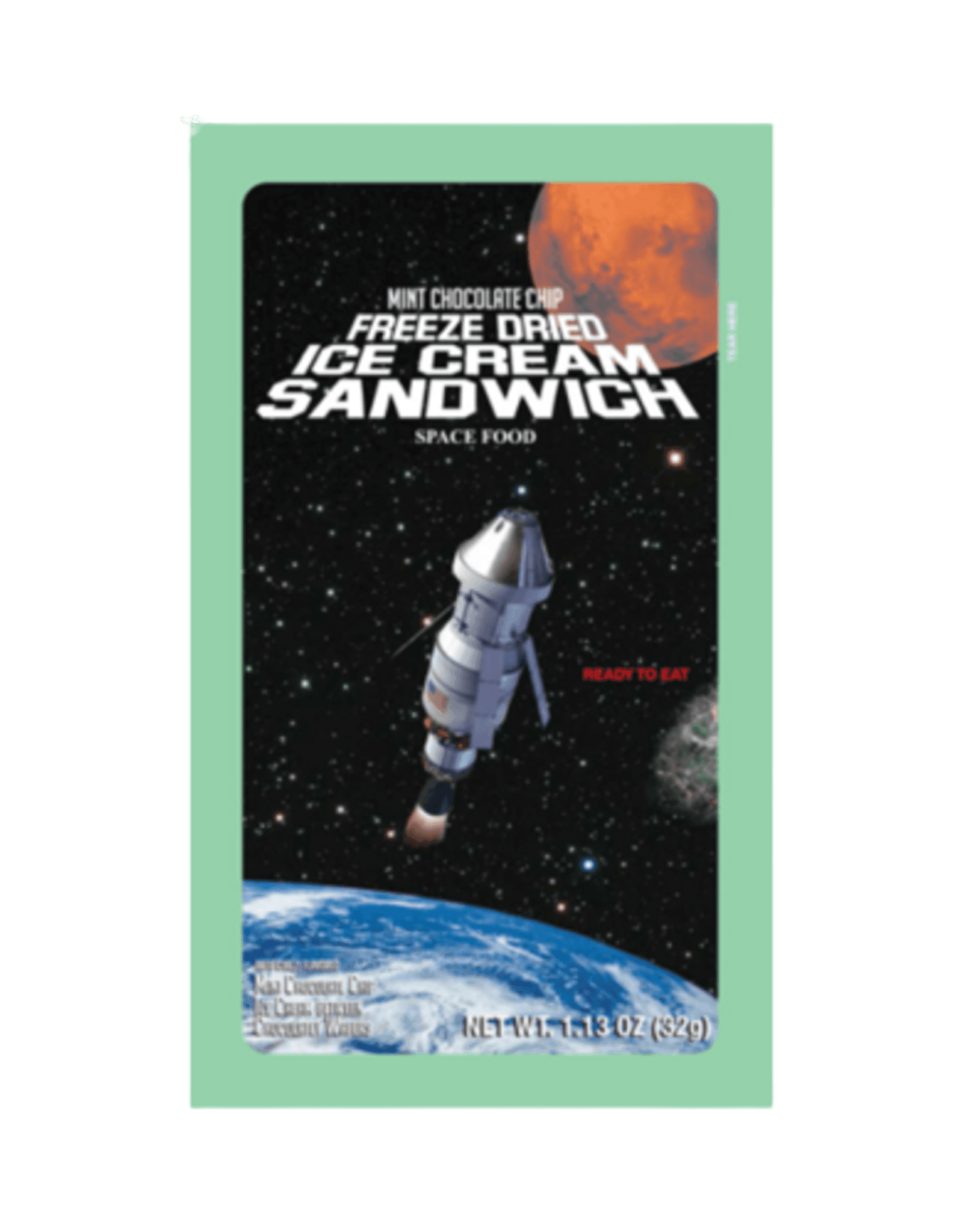 Mint Chocolate Chip Freeze Dried Ice Cream Sandwich Space Food - www.Shopthatapp.com