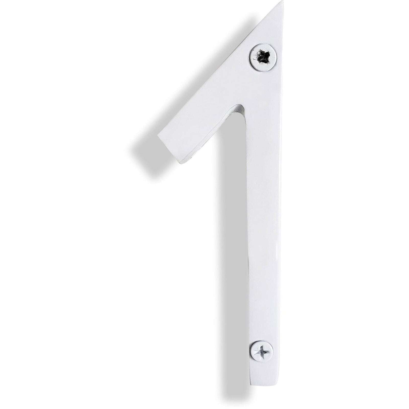 Sleek modern house number 1 in chrome finish for contemporary home decor