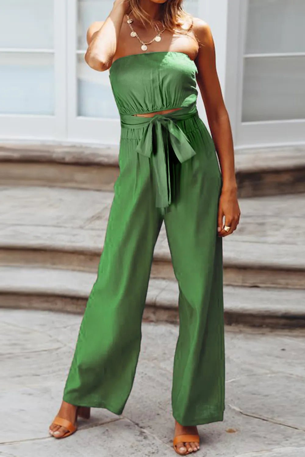 Mylene Strapless Wide Leg Jumpsuit - www.Shopthatapp.com