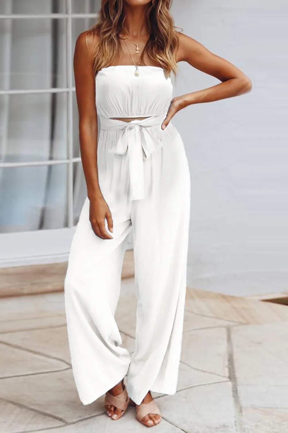 Mylene Strapless Wide Leg Jumpsuit - www.Shopthatapp.com