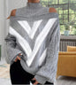 Nada geometric off the shoulder roll neck jumper - www.Shopthatapp.com