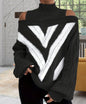 Nada geometric off the shoulder roll neck jumper - www.Shopthatapp.com