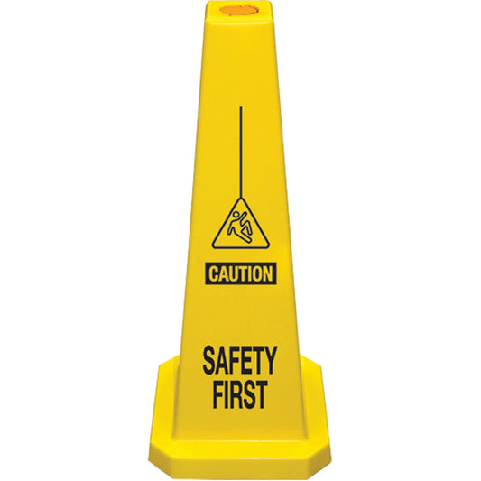 Cônes de signalisation Lamba « La sécurité avant tout », en anglais avec pictogramme