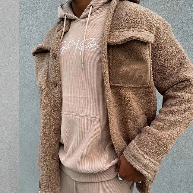 New Arrivals Jackets Men Winter Fashion Solid Fleece Coats - www.Shopthatapp.com