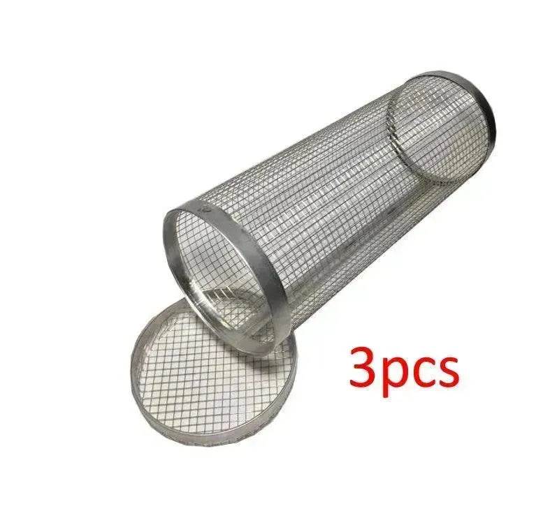 New Grilling Basket  BBQ Basket Stainless Steel Grill Outdoor Picnic Camping Barbecue Cooking Supplies - www.Shopthatapp.com