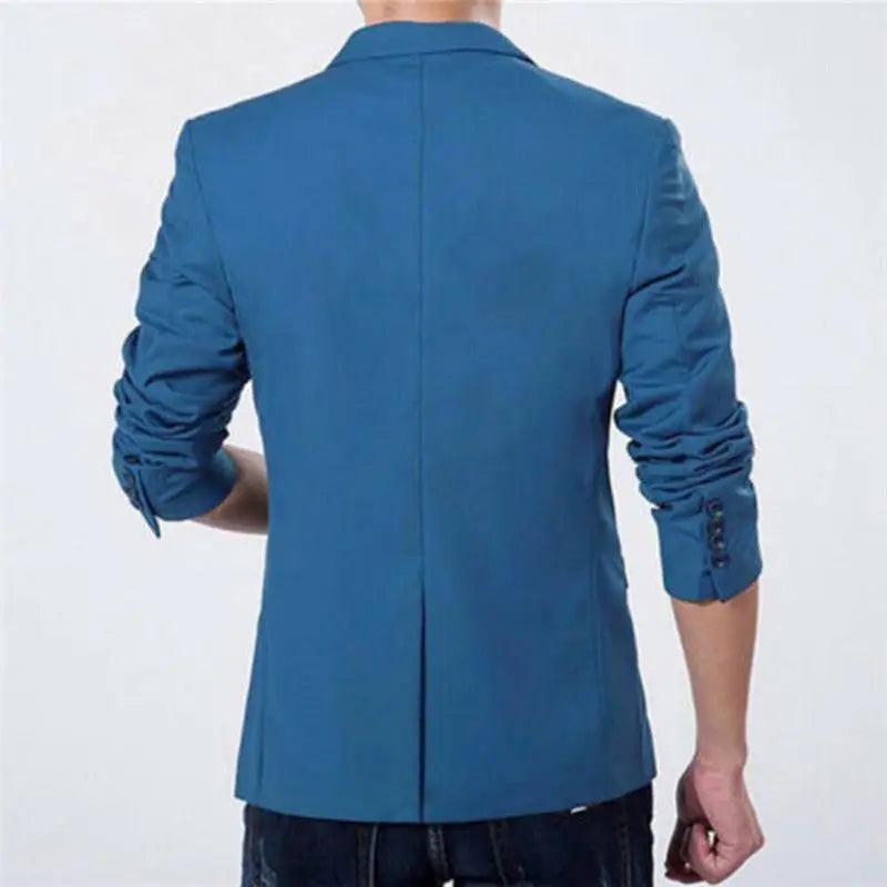 New Korean Men Blazer Casual Slim Fit Office Suit - www.Shopthatapp.com