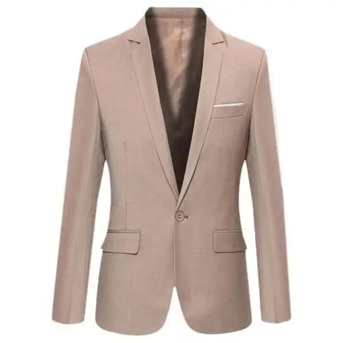 New Korean Men Blazer Casual Slim Fit Office Suit - www.Shopthatapp.com