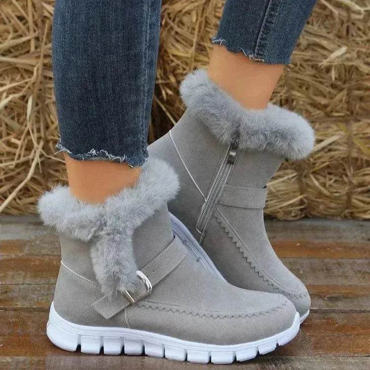 Snow Boots Winter Warm Thick Plush Ankle Boot women - www.Shopthatapp.com