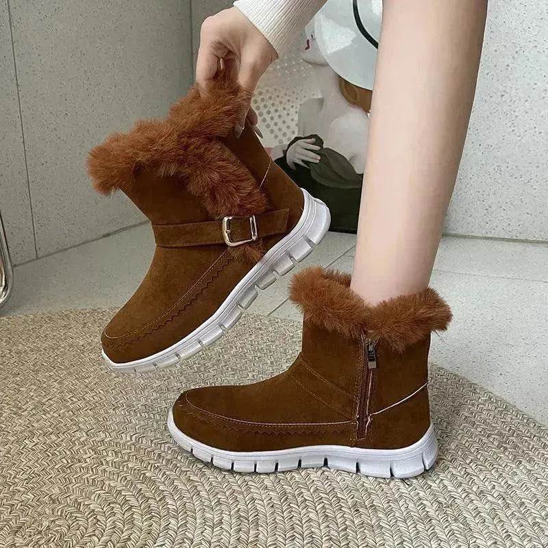 Snow Boots Winter Warm Thick Plush Ankle Boot women - www.Shopthatapp.com