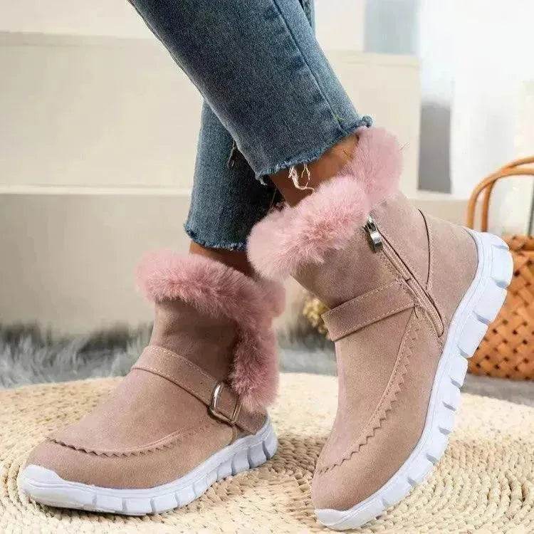 Snow Boots Winter Warm Thick Plush Ankle Boot women - www.Shopthatapp.com