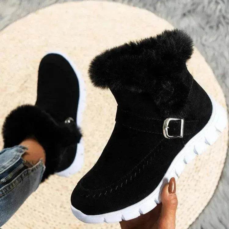 Snow Boots Winter Warm Thick Plush Ankle Boot women - www.Shopthatapp.com