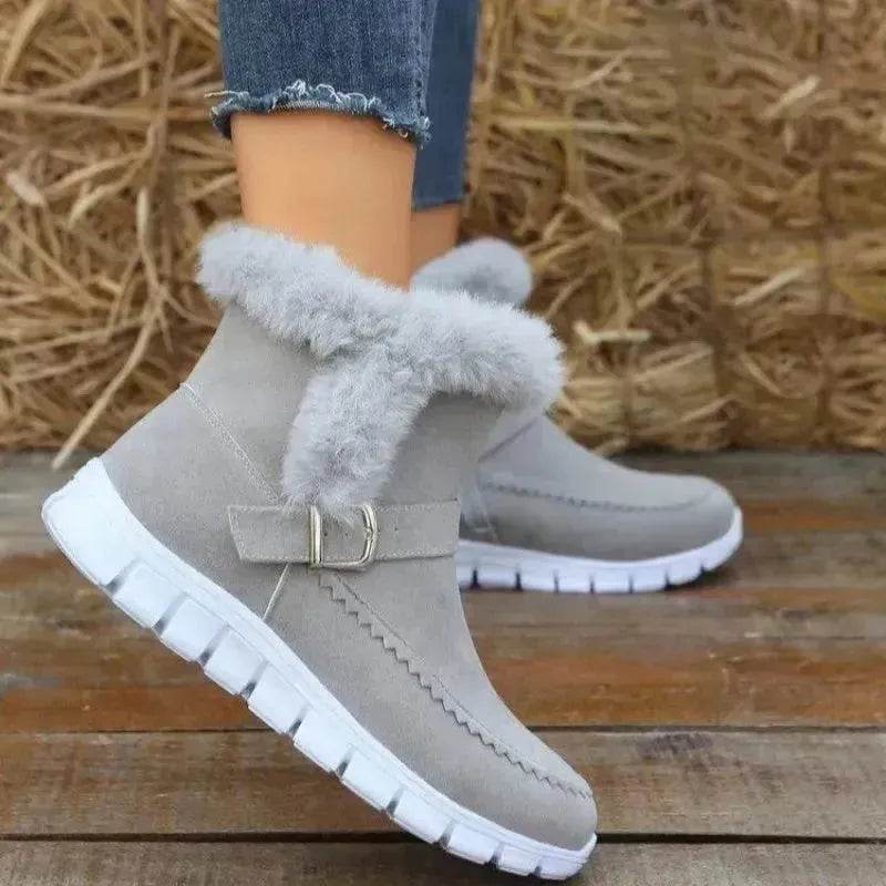 Snow Boots Winter Warm Thick Plush Ankle Boot women - www.Shopthatapp.com